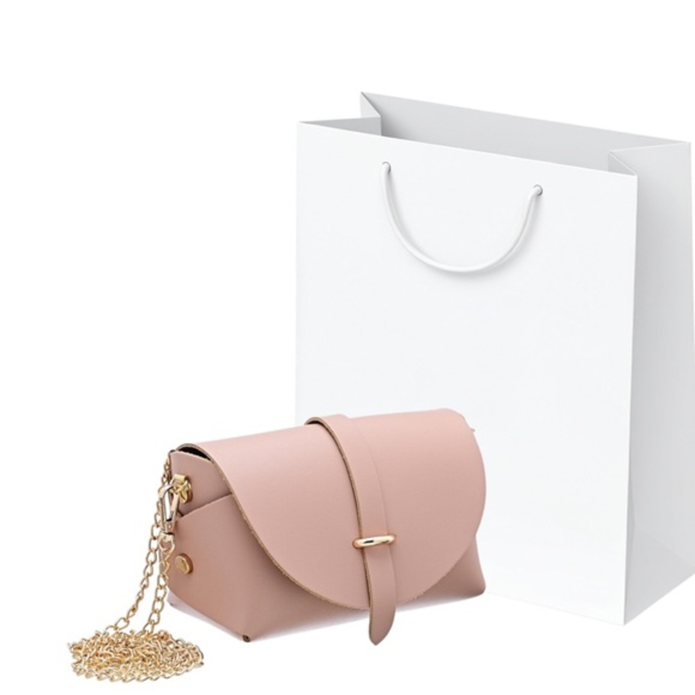 Faux Leather Chain Strap Bag